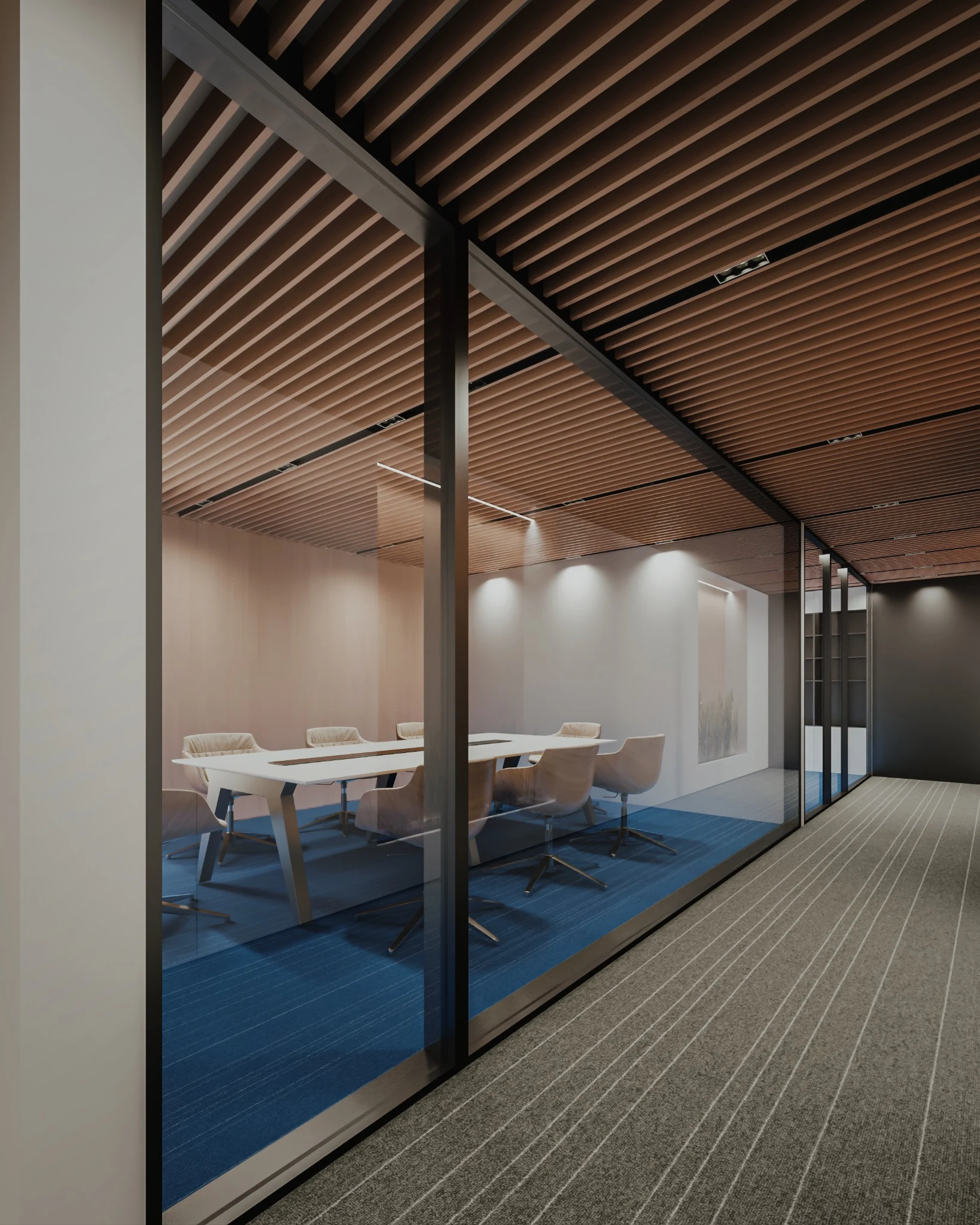 Derakhshani Office & Commercial Building — Glazed meeting room