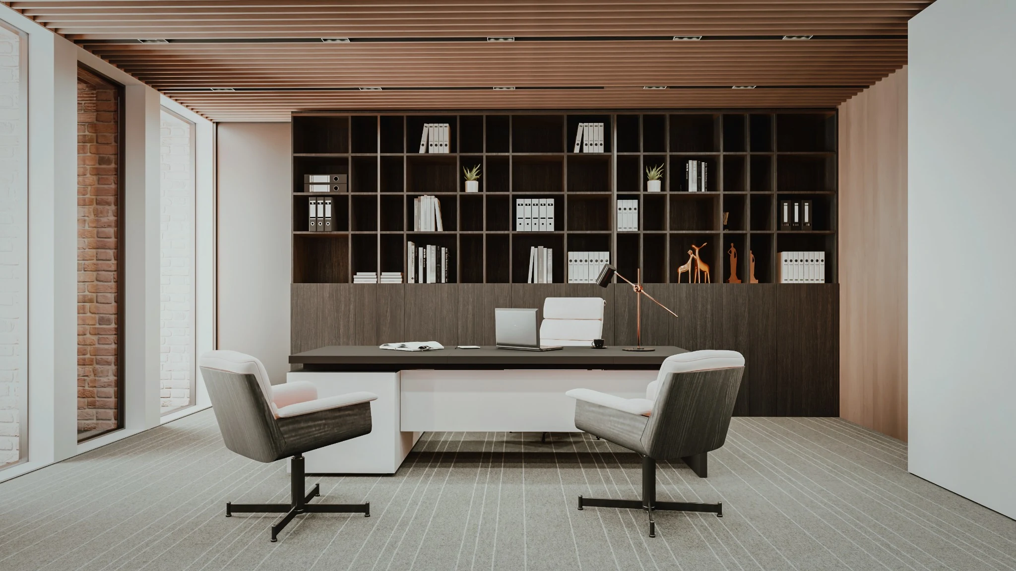 Derakhshani Office & Commercial Building — Office workspace and meeting corner