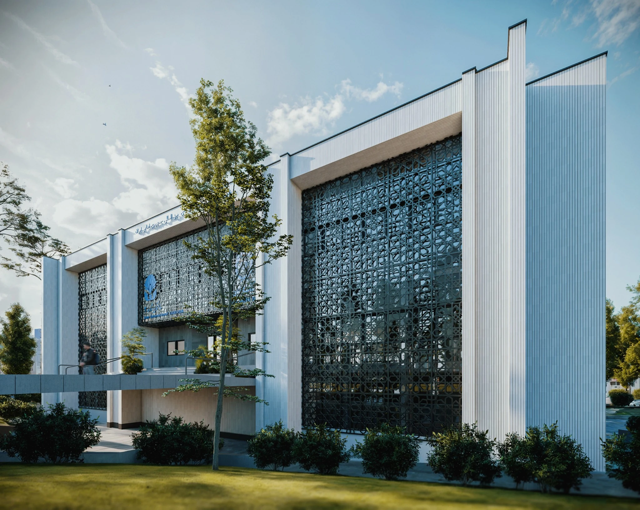 Isfahan Hall Building Façade Renovation — Rhythm of the patterned screen