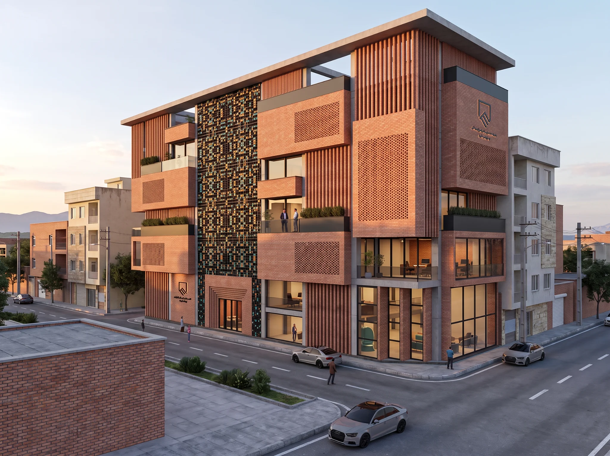 Mahabad Engineering Organization Building — Corner perspective