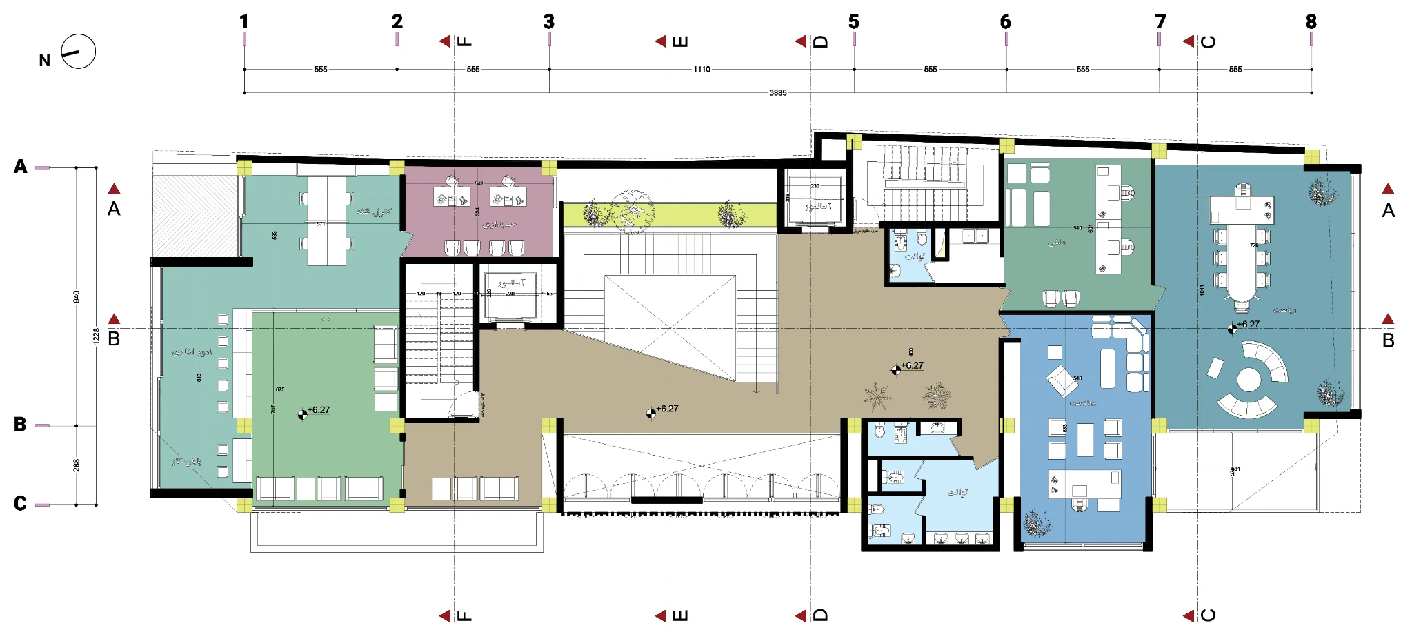 Mahabad Engineering Organization Building — First floor plan