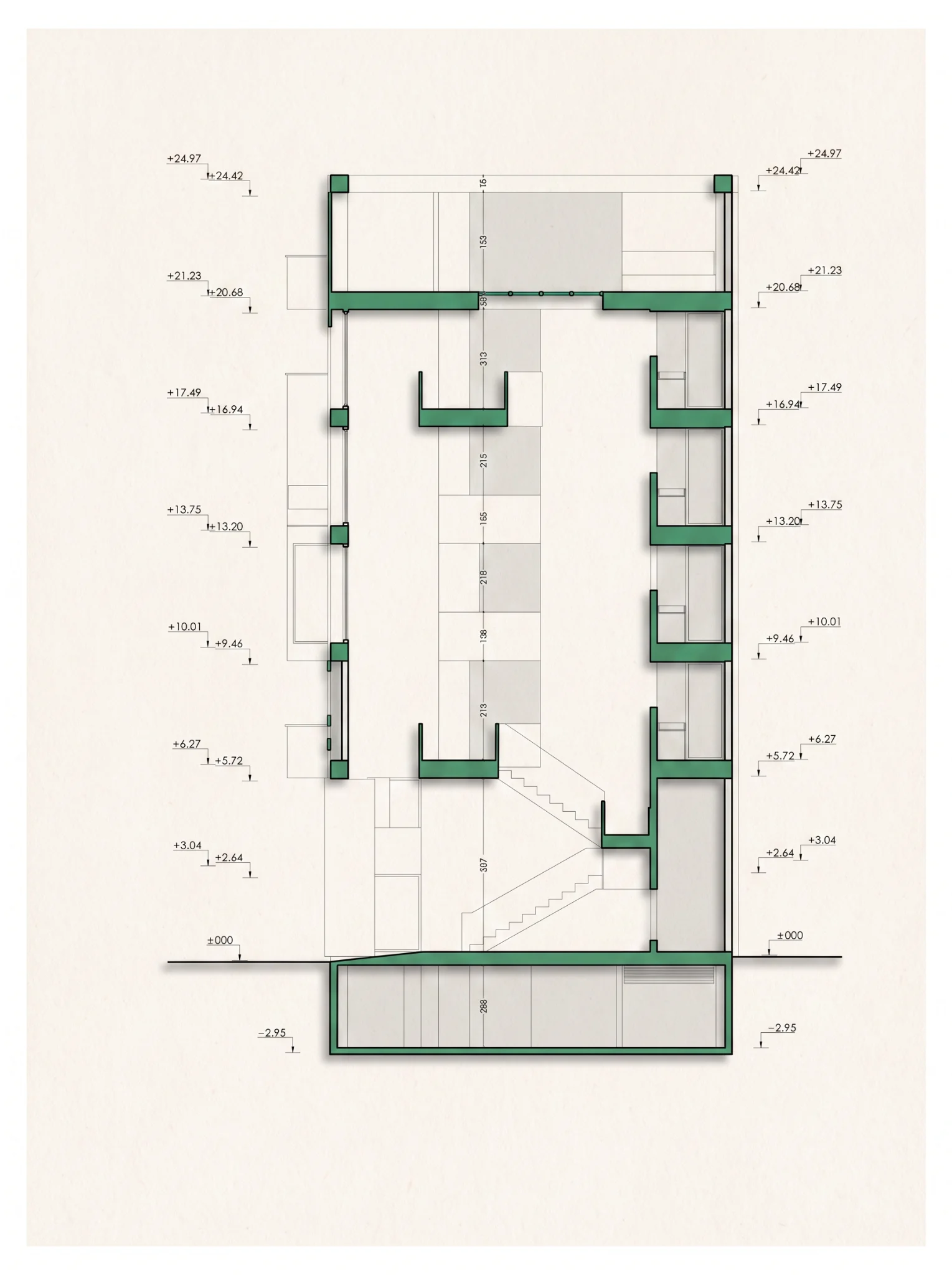 Mahabad Engineering Organization Building — Building section B