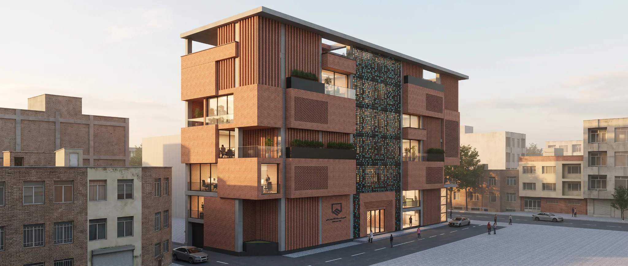 Mahabad Engineering Organization Building — Building in its urban context