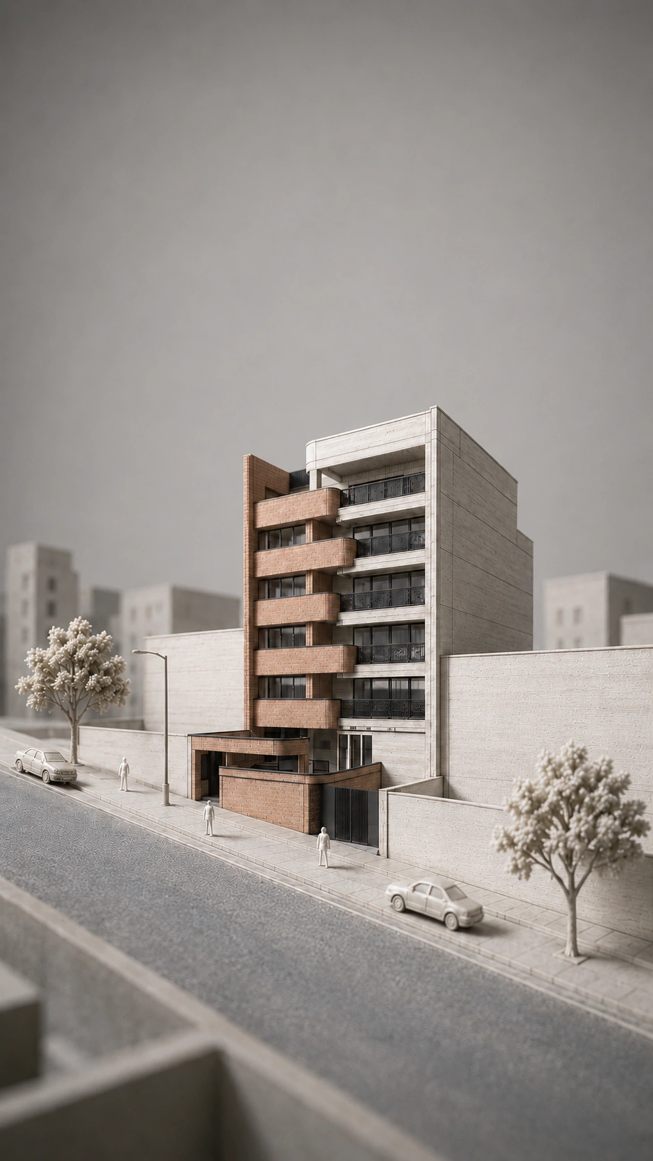Mahabad Residential Building — Facade study and massing in context