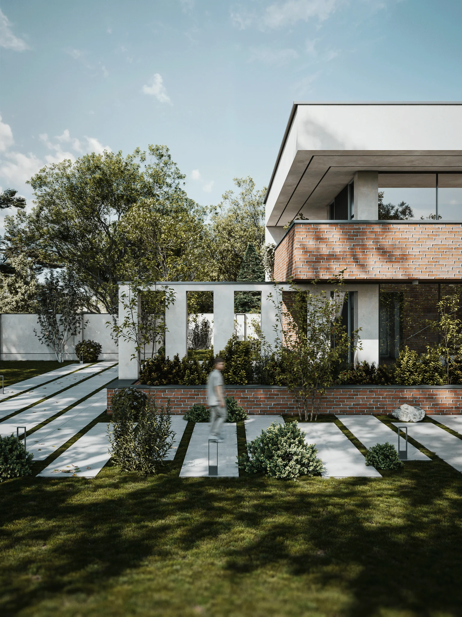 Private Villa — Garden path beside the villa