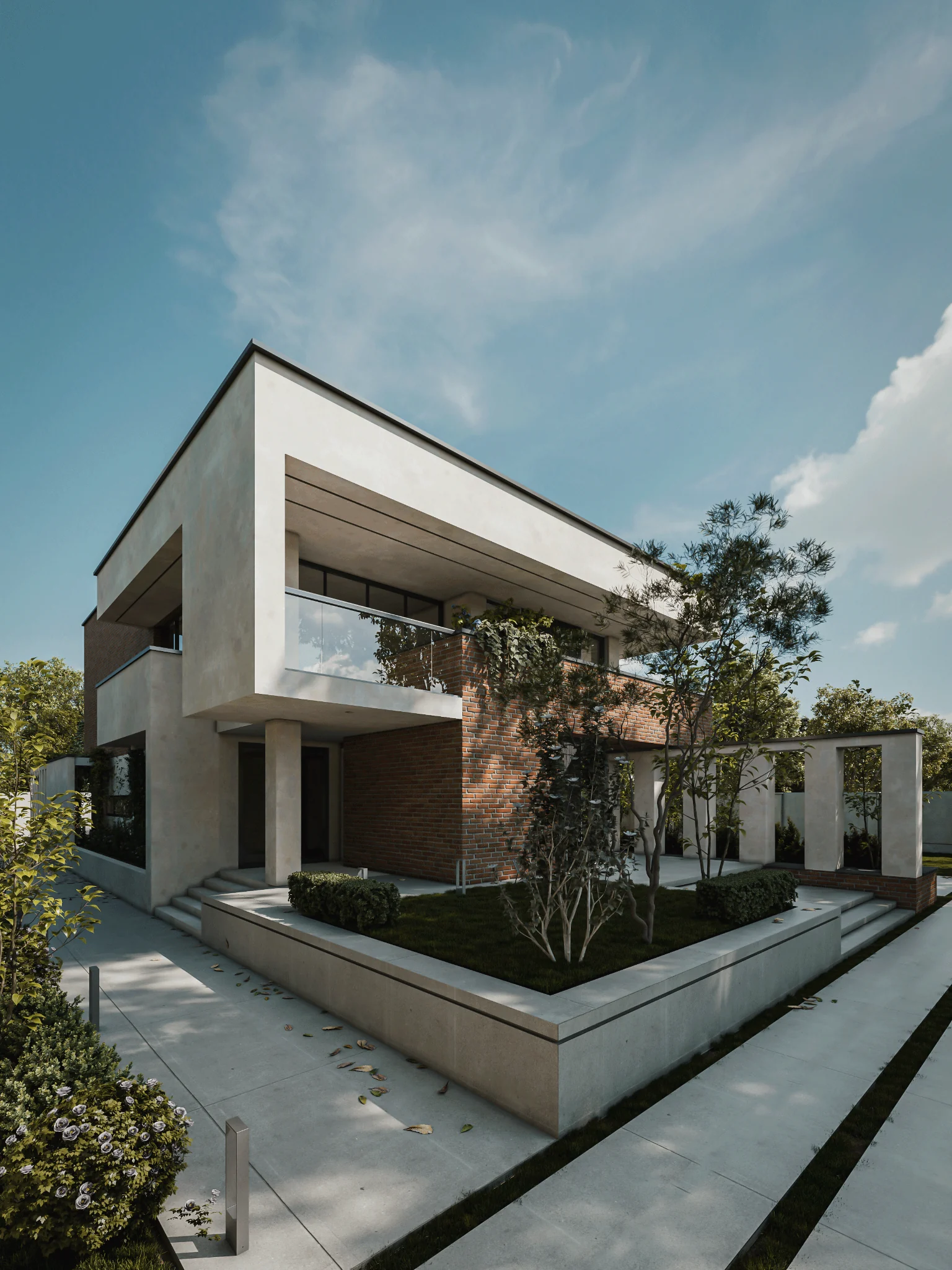 Private Villa — Cantilevered frame and planted edge