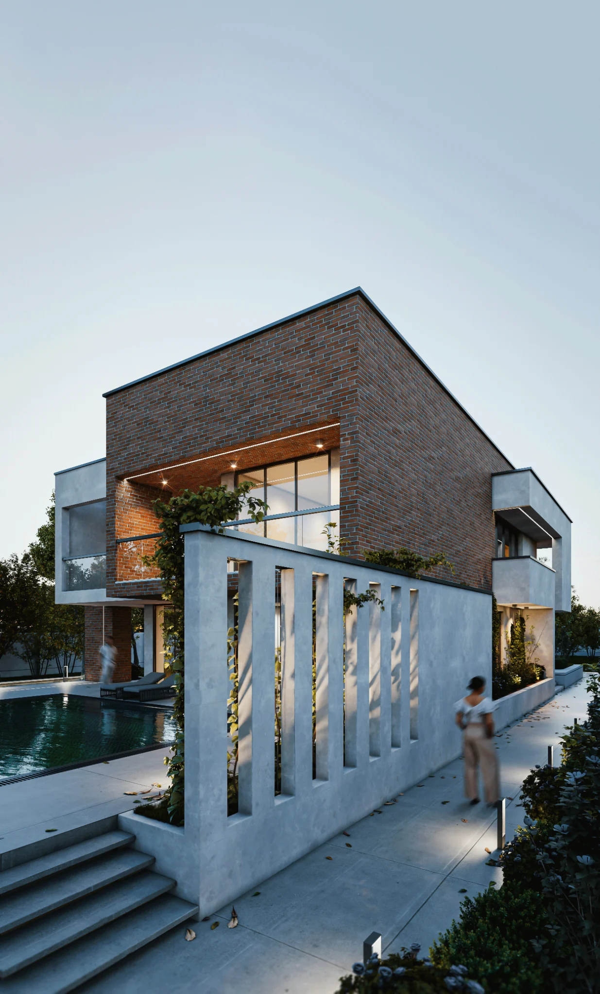 Private Villa — Approach through the entrance court