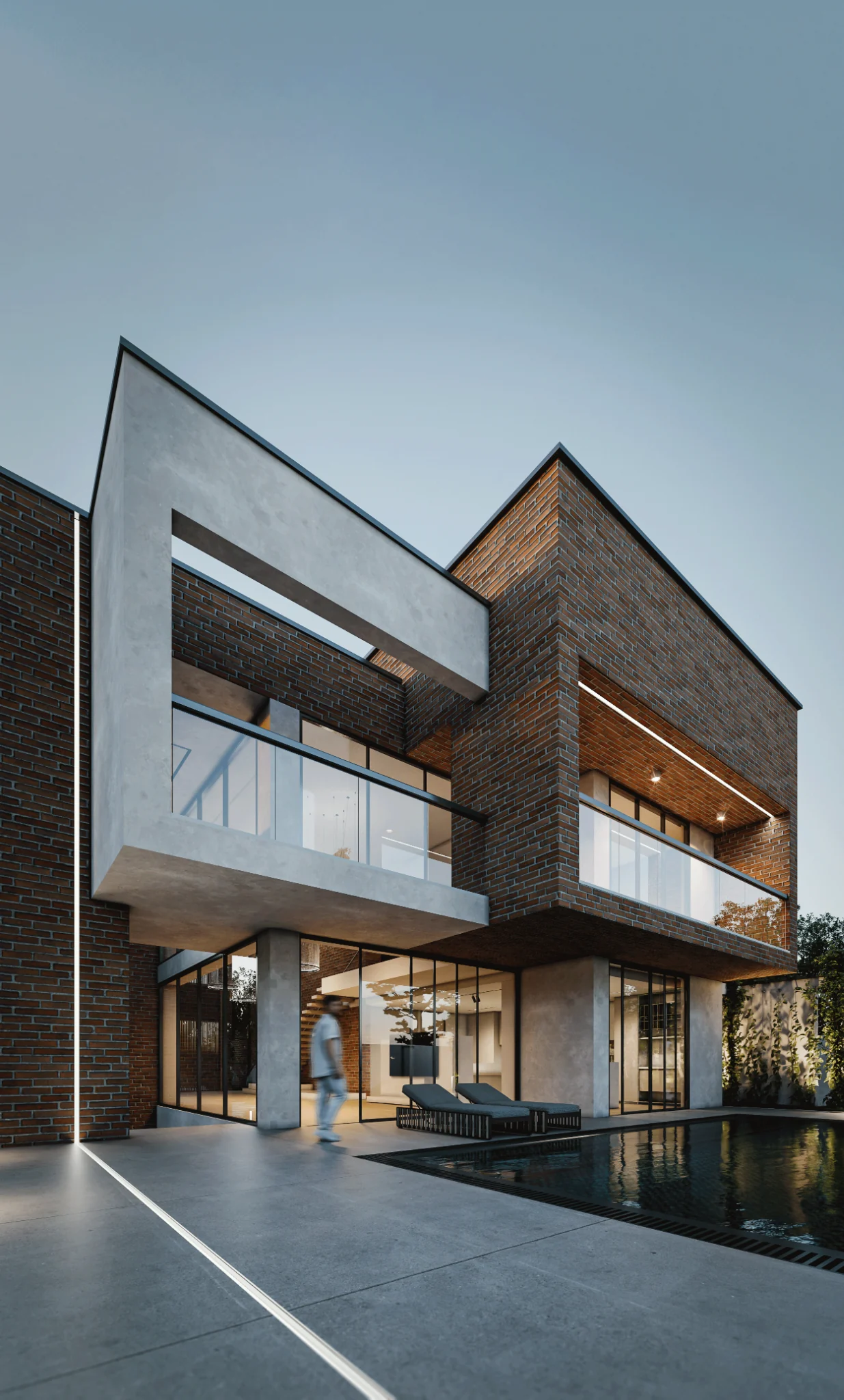Private Villa — Terraces and poolside facade