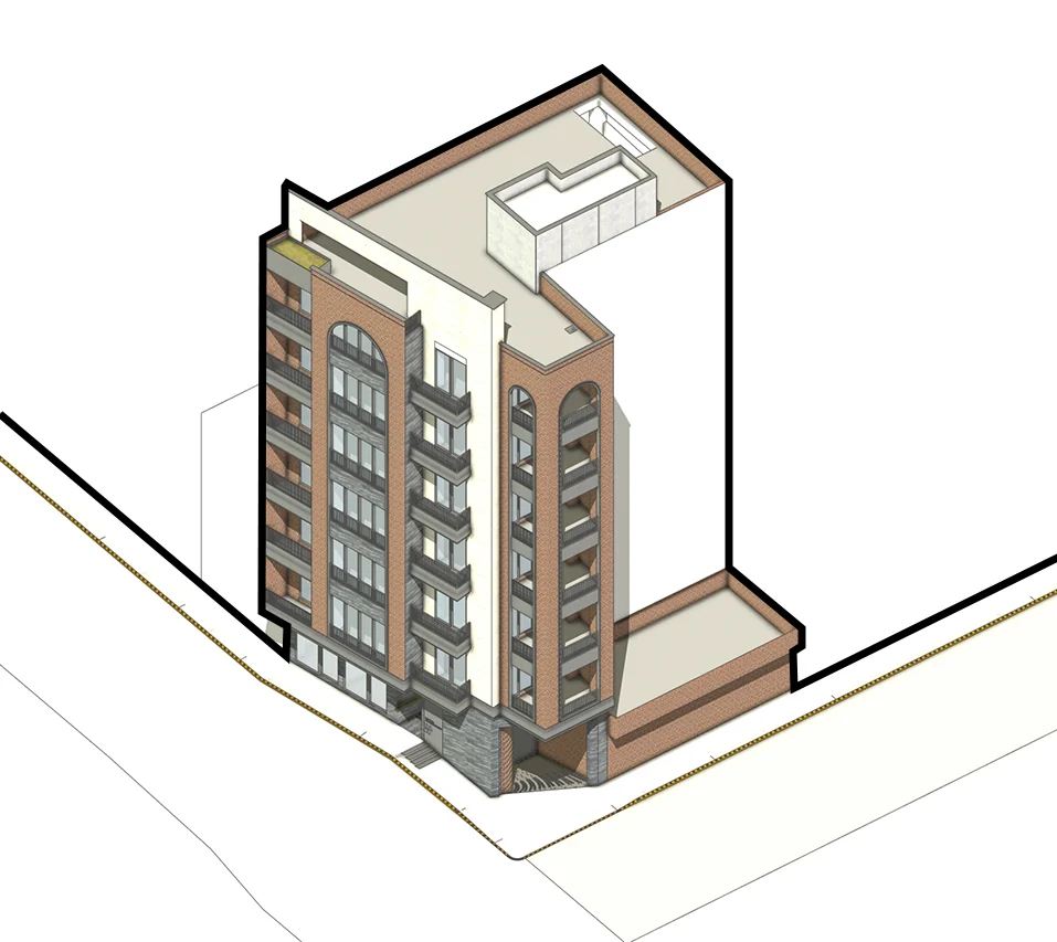 Royal Apartment No. 22 — Axonometric study of the building