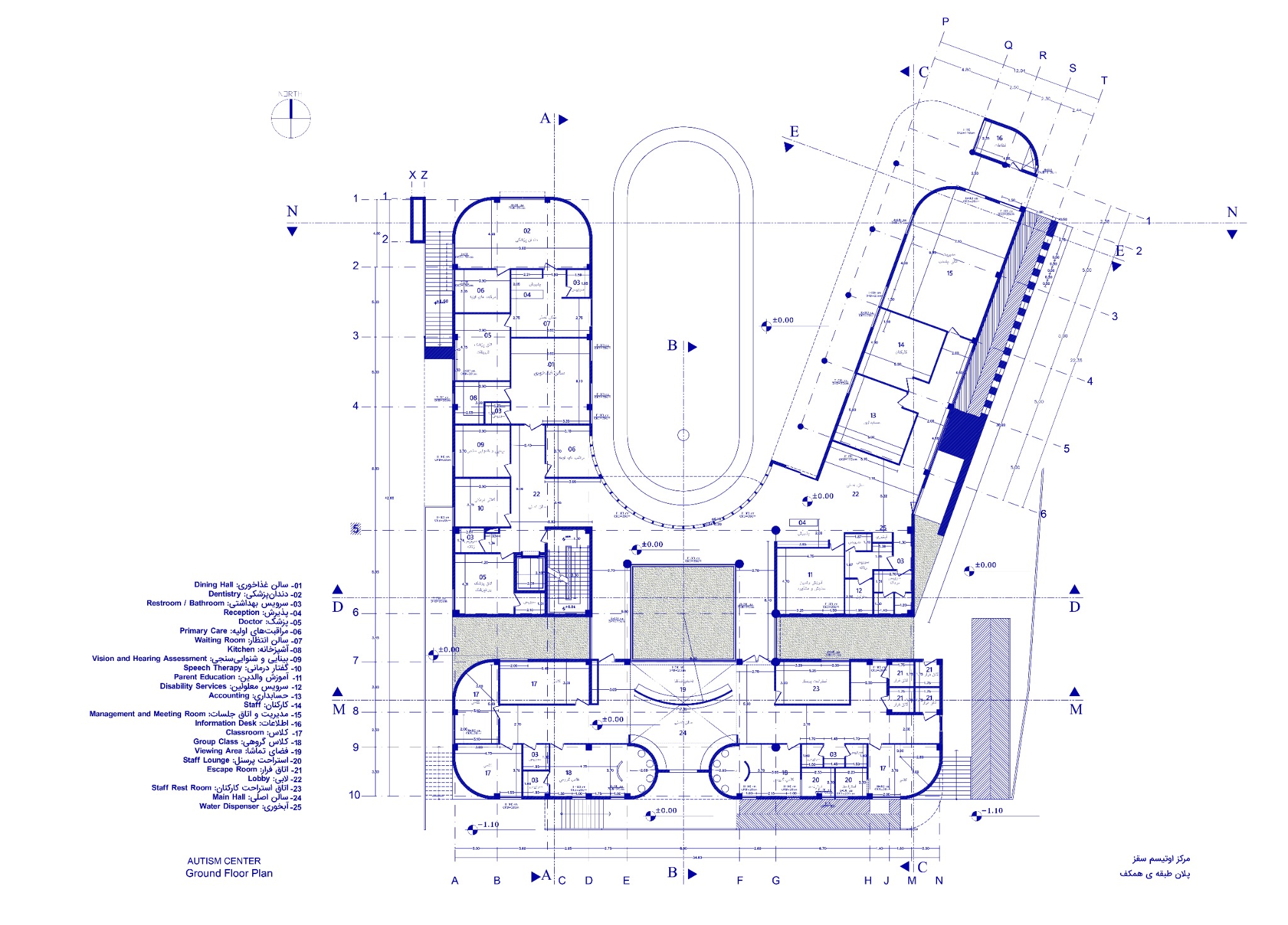 Saqqez Autism Center — Ground floor plan