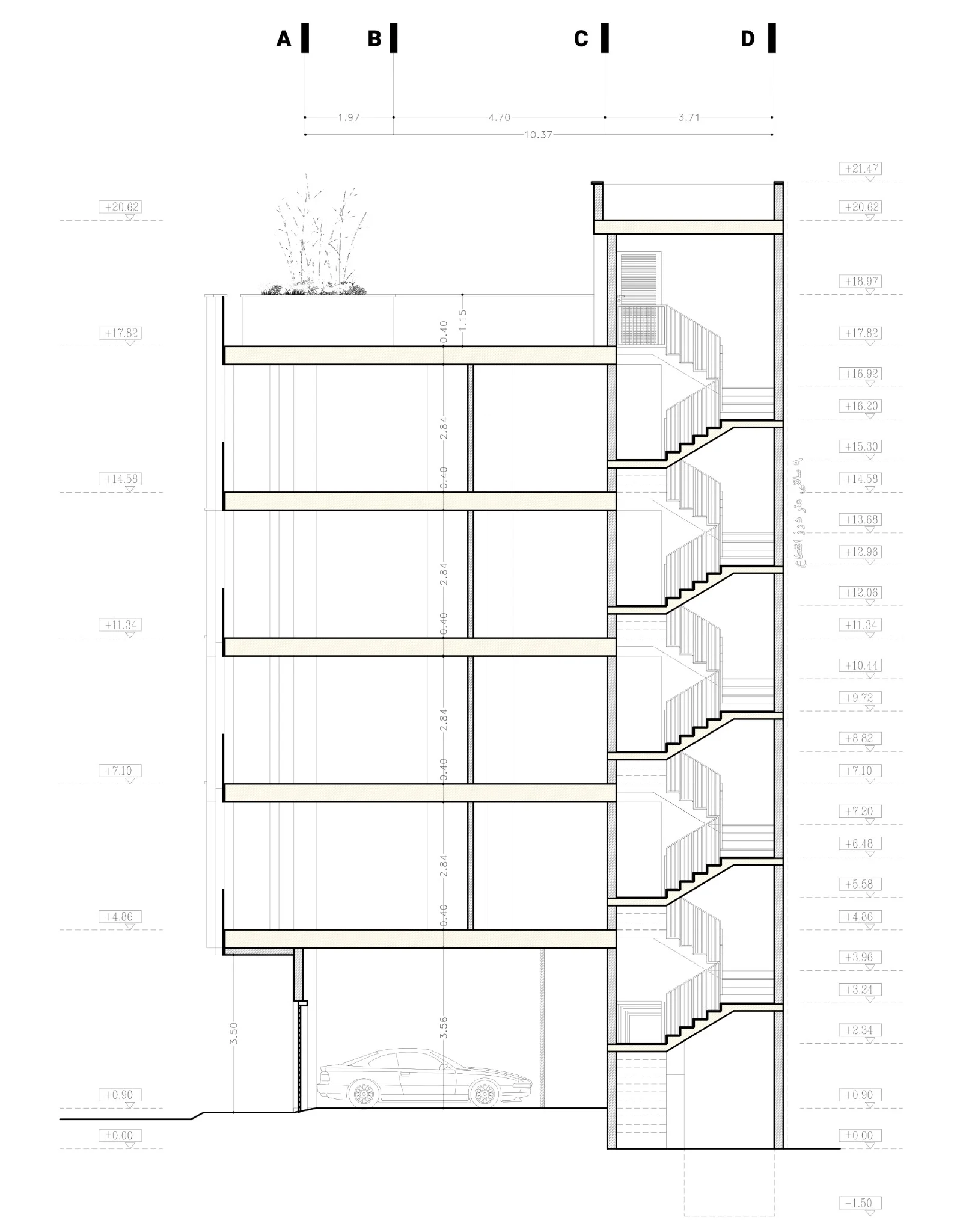 Shahrak Residential Building — Building section B
