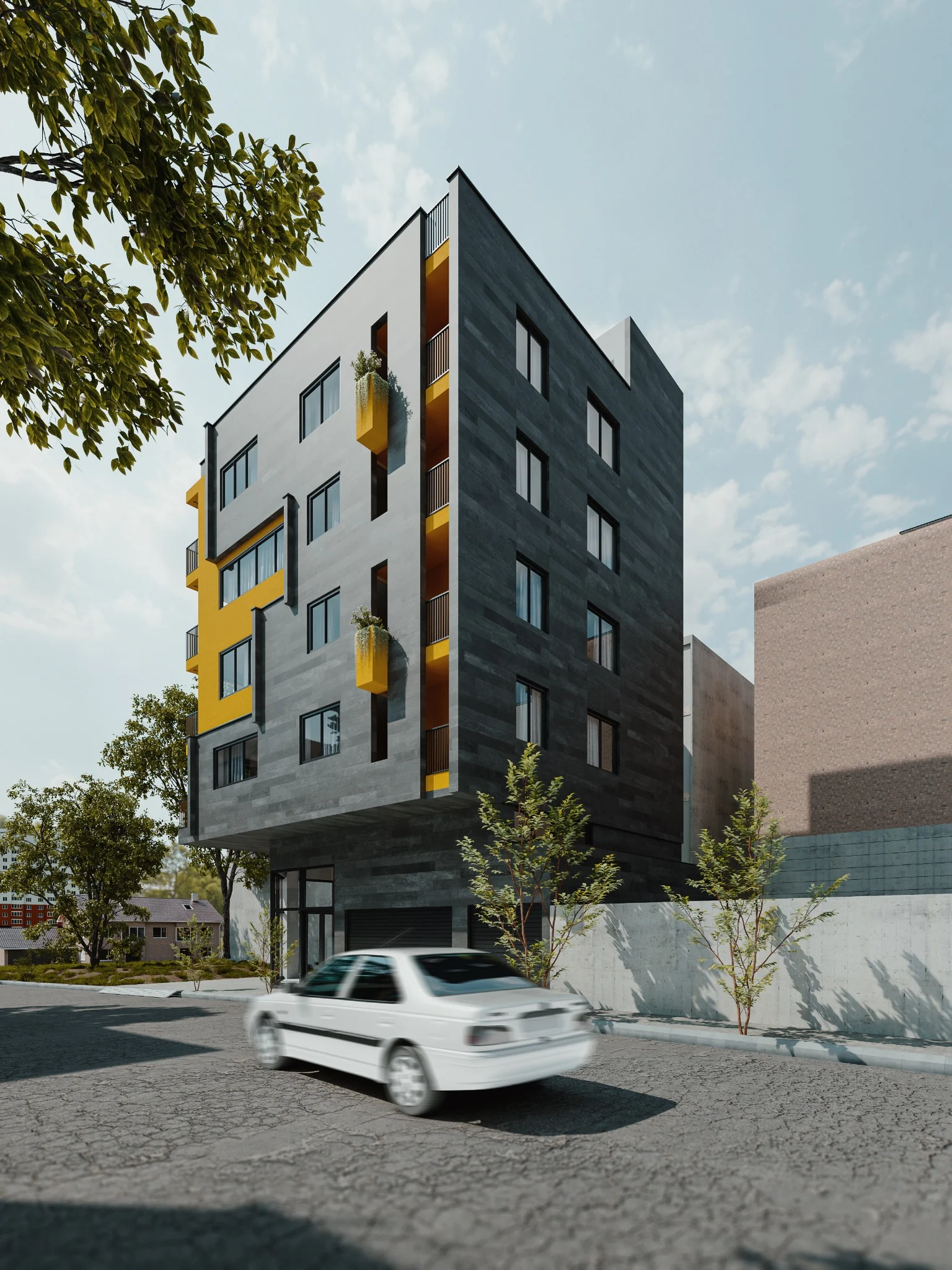 Shahrak Residential Building — Building within the neighborhood