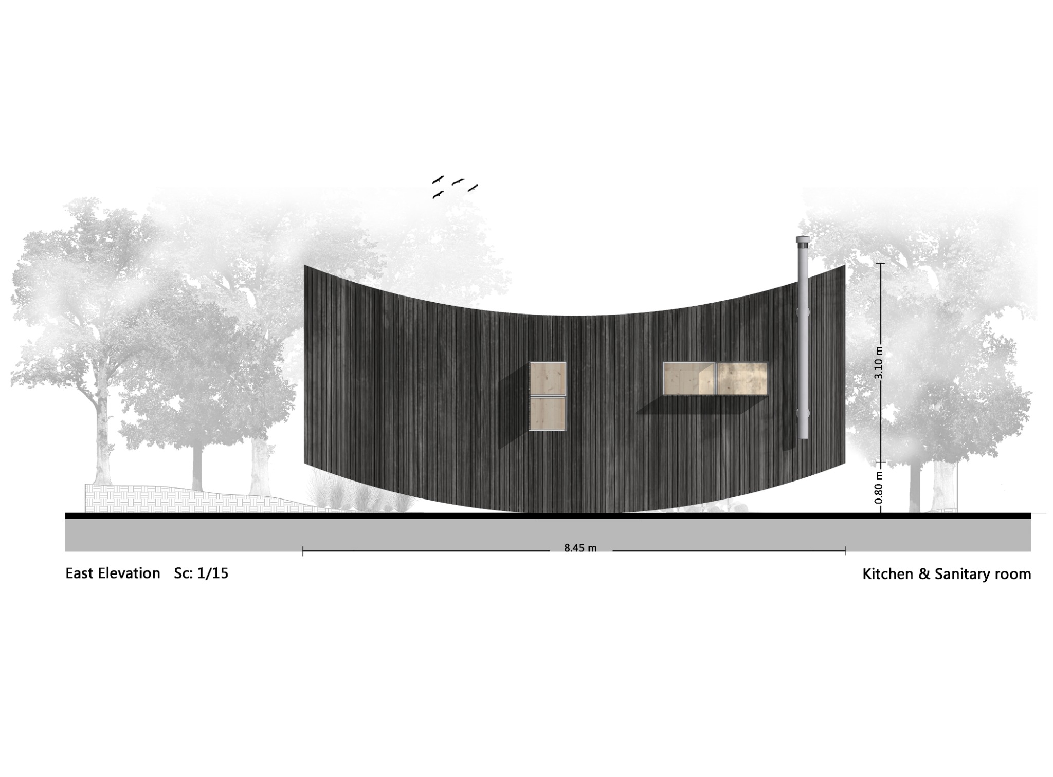 Wave House — East elevation