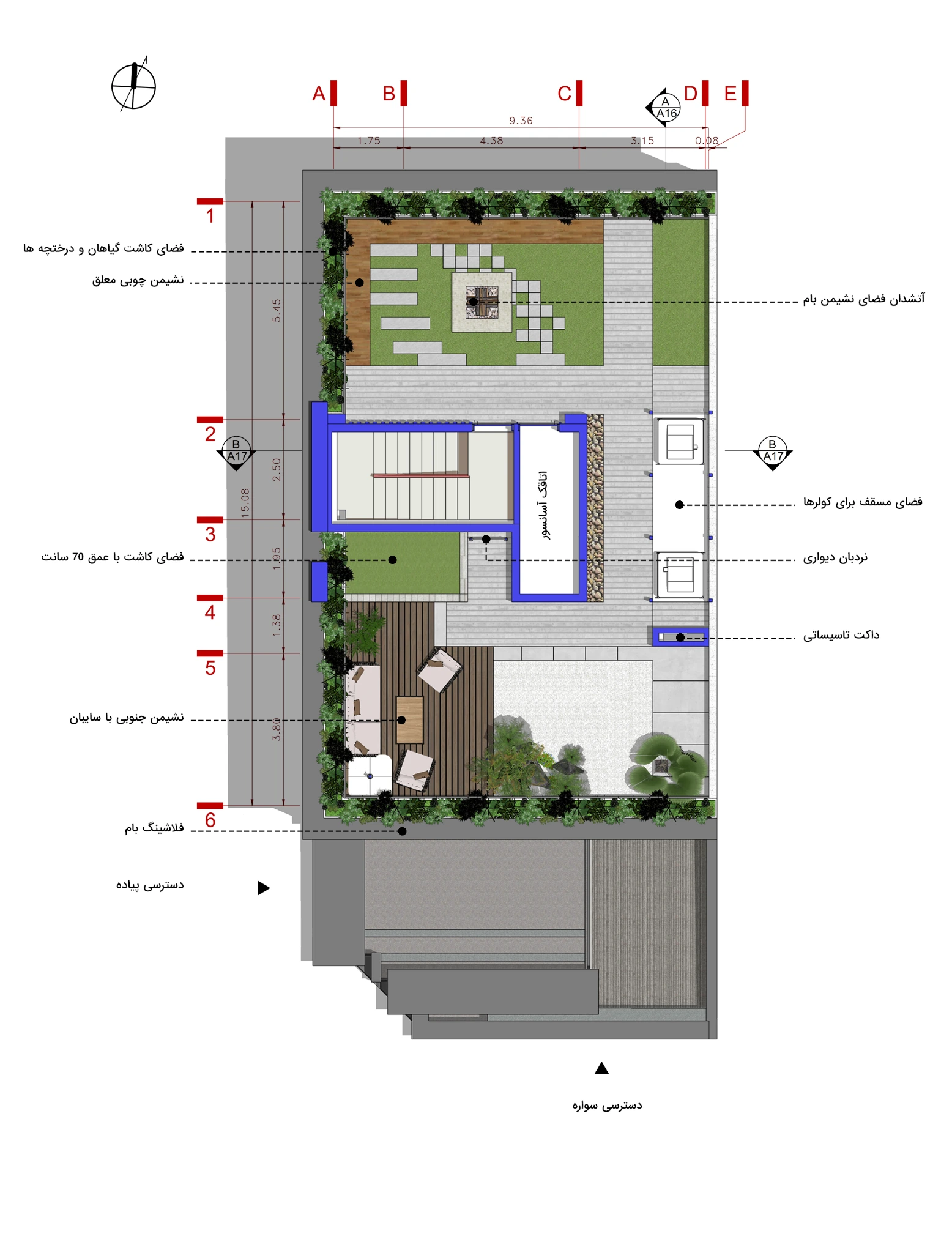 Zhiyar Building — Roof garden plan